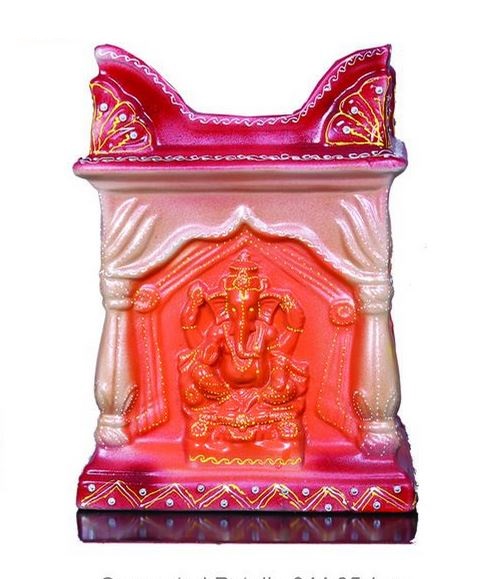 Ganesha Carving Terracotta Clay Holi Basil Tulsi Planter 12" Ganesha Carving Terracotta Clay Holi Basil Tulsi Planter 12"