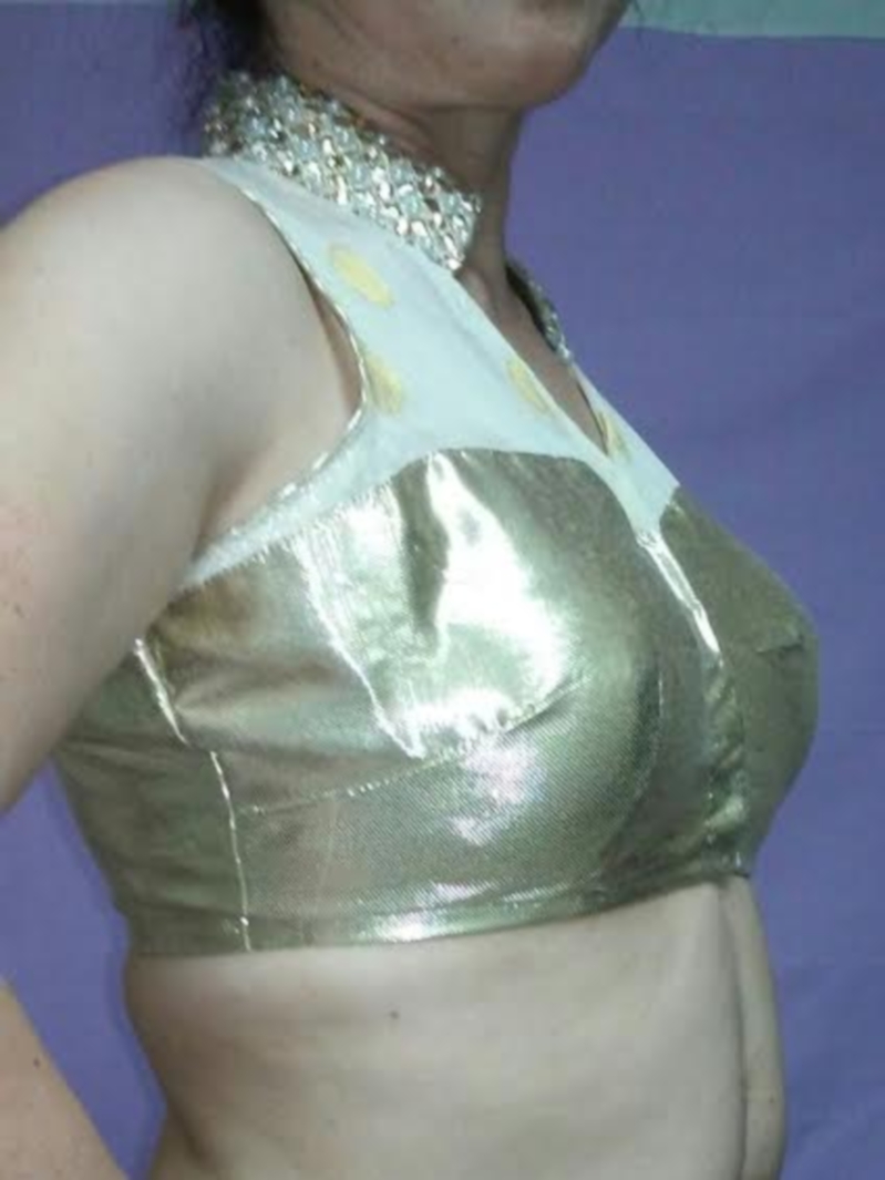 Choli / Blouse, Golden Neck Patti Blouse / Choli for Sarees Choli / Blouse, Golden Neck Patti Blouse / Choli for Sarees