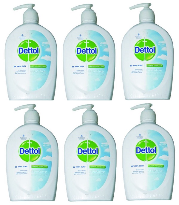 Dettol Sensitive ph-Balance Handwash Soap for Daliy Hygiene 200ml X 6 Dettol Sensitive ph-Balance Handwash Soap for Daliy Hygiene 200ml X 6