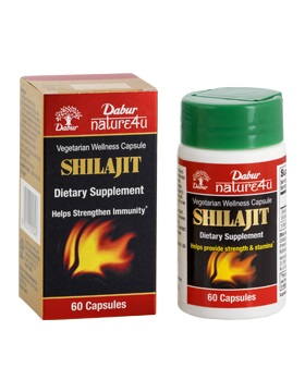 2 Bottles Dabur Shilajit Capsule - Strengthen Immunity (60 caps / bottle)