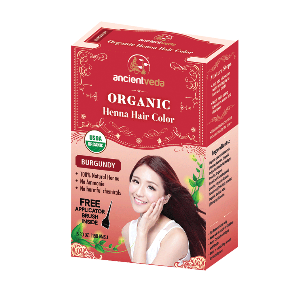 Ancient Veda Burgundy Henna Hair Color 150gm