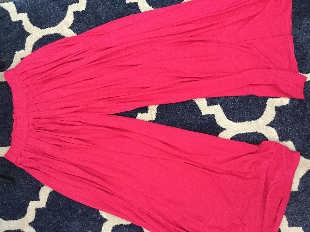 Big Flair Pleated Plazzo in Thick Lycra Material