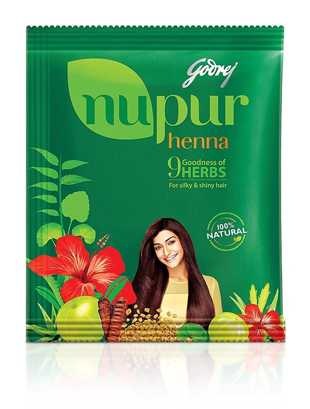 Godrej Nupur Natural Mehndi w/ Goodness of 9 Herbs - 450 Gm (Pack of 3)