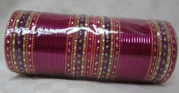 Traditional Pink Gold Indian Bangles Full Set 60 Pcs Traditional Pink Gold Indian Bangles Full Set 60 Pcs