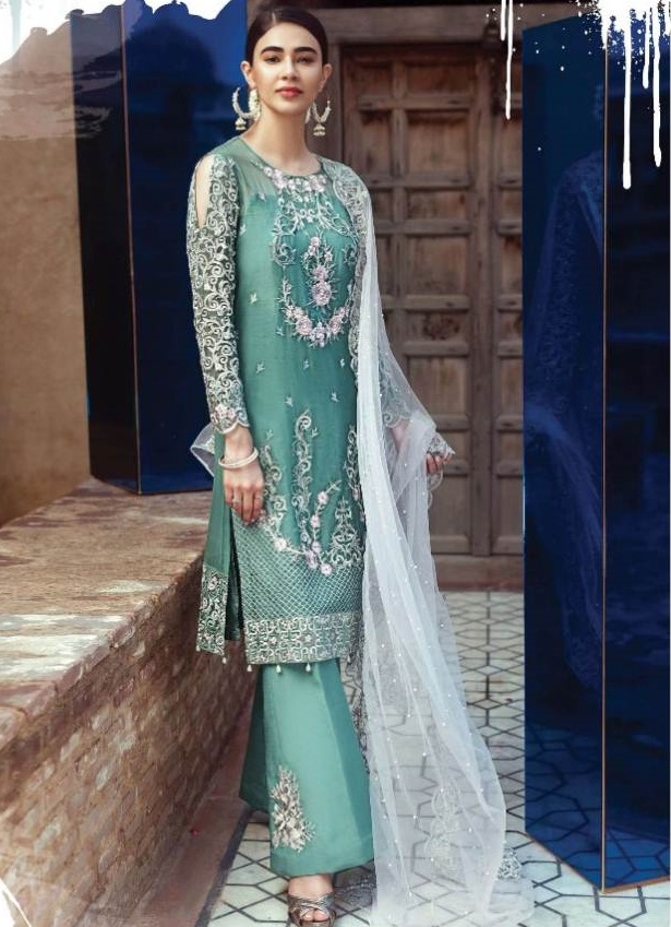 Stunning Designer Palazzo Salwar Kameez Anarkali Suit (Unstitched)