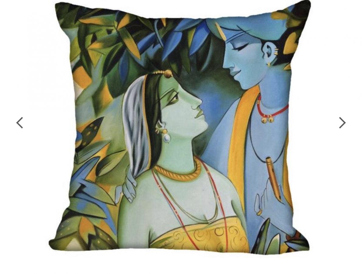 Radha Krishna Cushion Cover