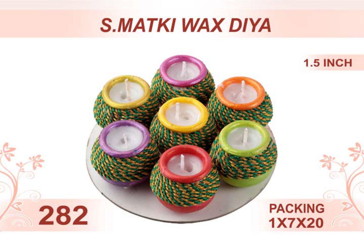 Small Wax Matki Diya 7pc 1.5inch #282