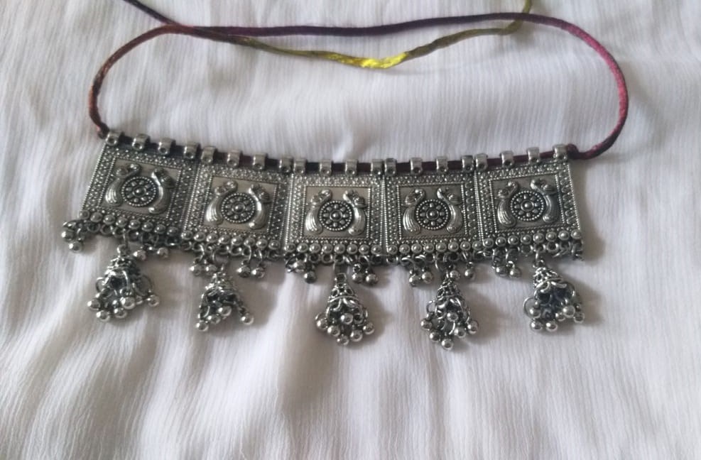 Traditional Antique Qxidized Rajasthani Style Neckpiece