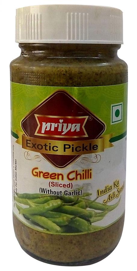 Priya Green Chilli (sliced) Pickle Without Garlic 300 gms