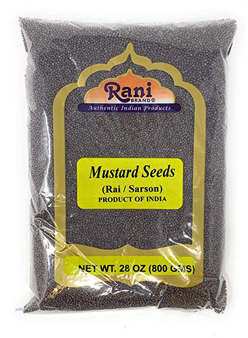 Rani Black Mustard Seeds Whole Spice (Rai Sarson) 28oz (800g) All Natural ~ Gluten Free Ingredients | NON-GMO | Vegan | Indian Origin … Rani Black Mustard Seeds Whole Spice (Rai Sarson) 28oz (800g) All Natural ~ Gluten Free Ingredients | NON-GMO | Vegan | Indian Origin …