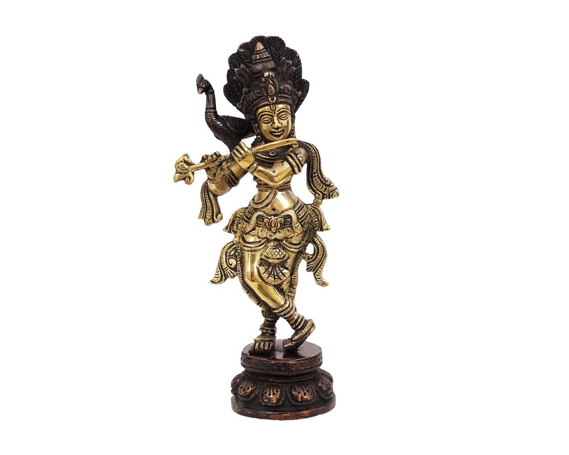 Shri Krishna Small Brass Statue for Puja, Home Mandirs, Gifts, Showpiece 3 X 10 X 3 In Shri Krishna Small Brass Statue for Puja, Home Mandirs, Gifts, Showpiece 3 X 10 X 3 In