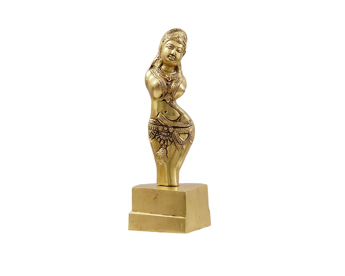 Handicaped Radha Brass Statue withut arms and legs for Puja, Home Mandirs, Decor, Gifts, showpiece 3.5 X 11X 3.5 In Handicaped Radha Brass Statue withut arms and legs for Puja, Home Mandirs, Decor, Gifts, showpiece 3.5 X 11X 3.5 In