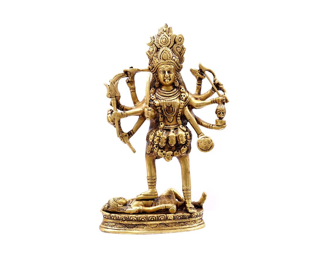 Mahakali Maa Statue Brass Material for Puja, Decor, Showpiece, Madirs, Office, Gifts 3 X 11 X 6 In Mahakali Maa Statue Brass Material for Puja, Decor, Showpiece, Madirs, Office, Gifts 3 X 11 X 6 In