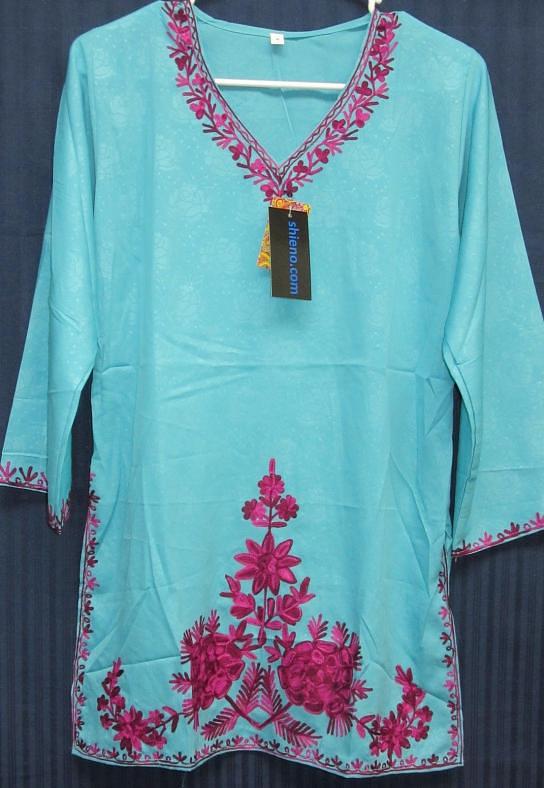 Rayon Career Wear Kurti Tunic Top w/ Embroidery (S) #8235 Rayon Career Wear Kurti Tunic Top w/ Embroidery (S) #8235