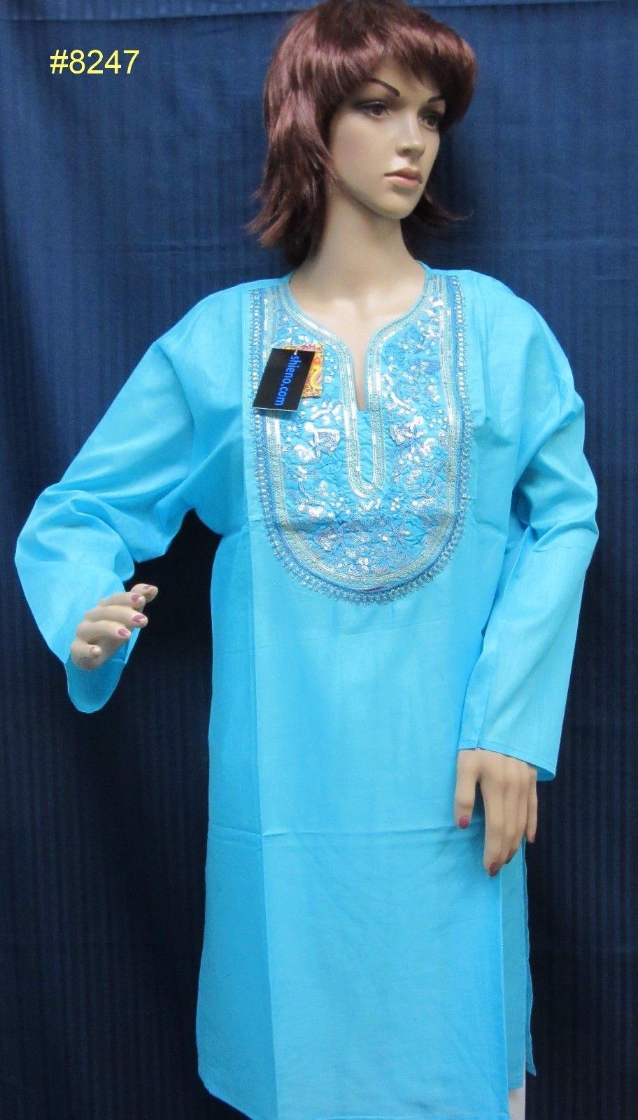 Cambric Tunic, Solid Color Career Wear Kurti Tunic Top - Large Size Cambric Tunic, Solid Color Career Wear Kurti Tunic Top - Large Size