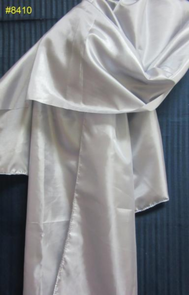 Silk Scarf, Plain Gray Silk Shimmer Stole Dupatta Chunni