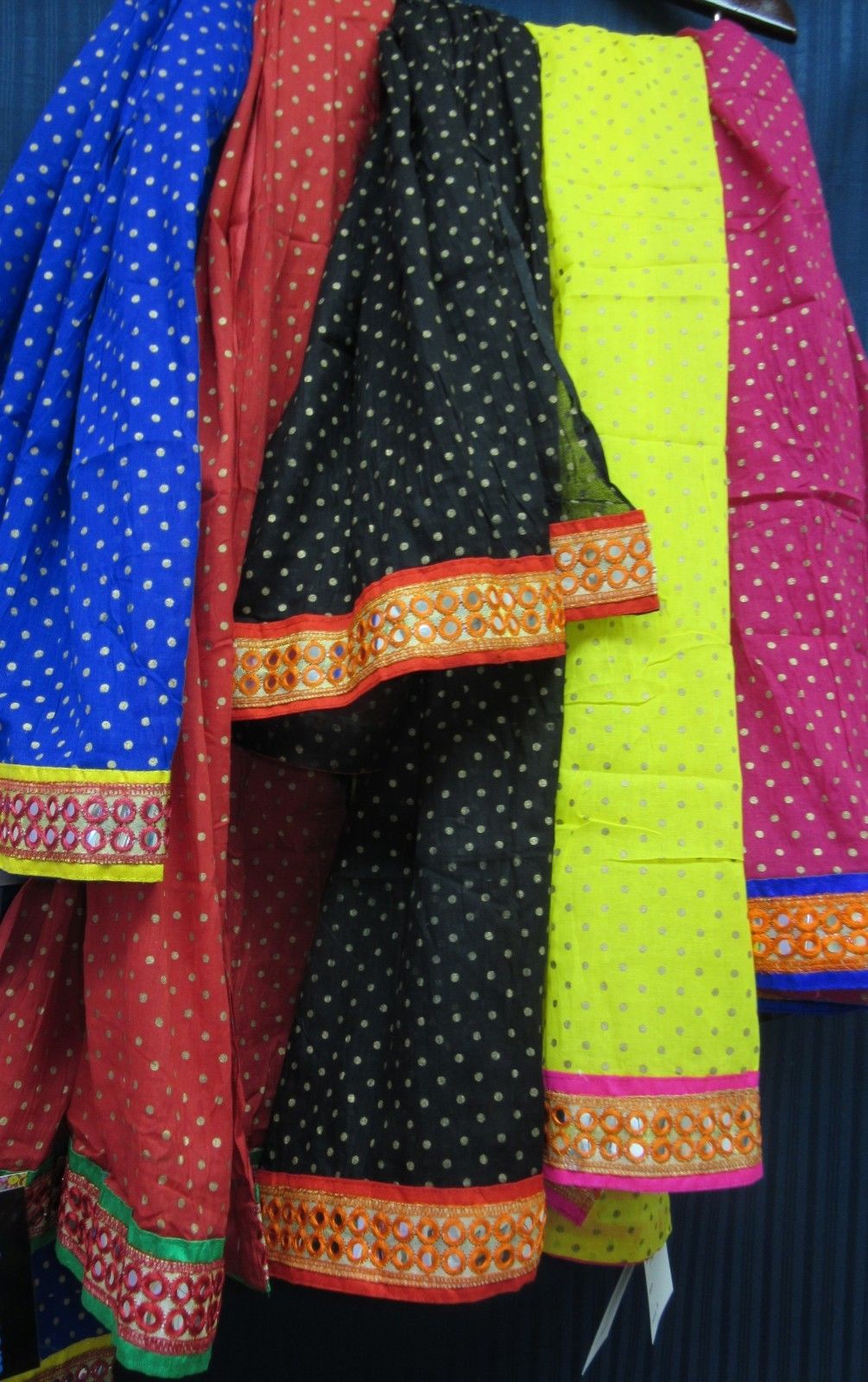 Cotton Foil Mirror Thread Trim Ladies Dupatta Scarf