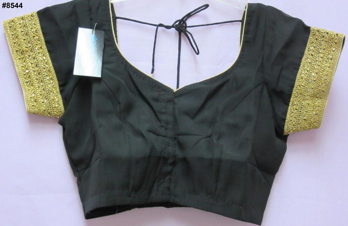 Black Georgette Semi Stitched Choli Bloue (M-L Size)