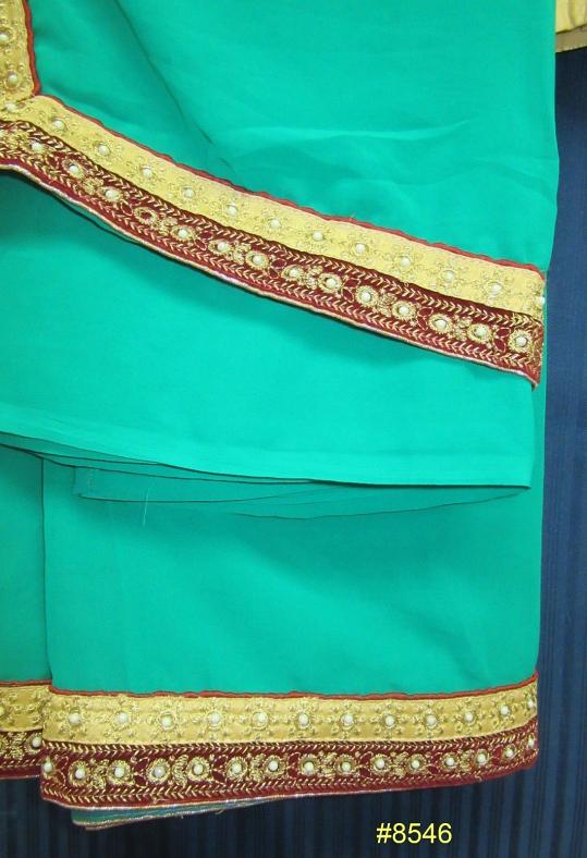 Plain Green Georgette Solid Colors Semi Stitched Gold Tussore Plain Green Georgette Solid Colors Semi Stitched Gold Tussore