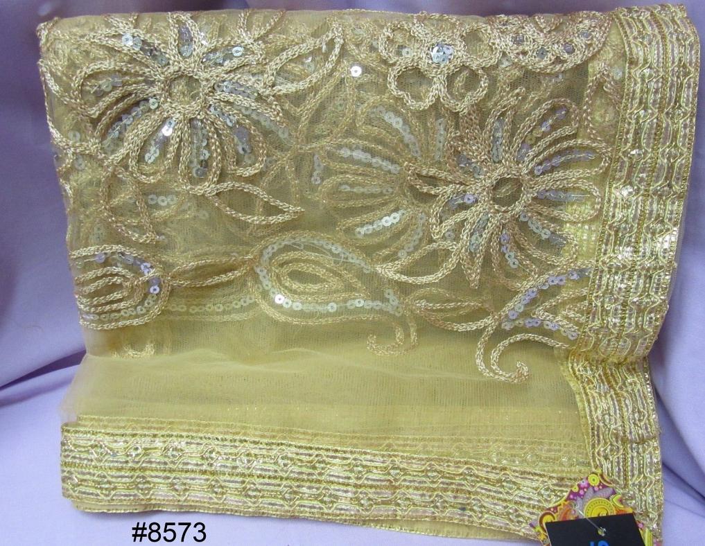 Stunning Golden Assorted Bridal Chunni Dupatta Odhni w/ Intricate Work Stunning Golden Assorted Bridal Chunni Dupatta Odhni w/ Intricate Work