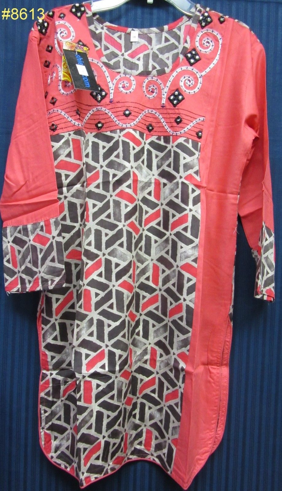 Blouse 8613 Cotton Printed Embroidered Career Wear Juniors Small Size Kurti Blouse 8613 Cotton Printed Embroidered Career Wear Juniors Small Size Kurti