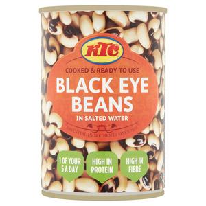 Ktc Black Eye Beans Cooked & Ready To Eat 400 gms