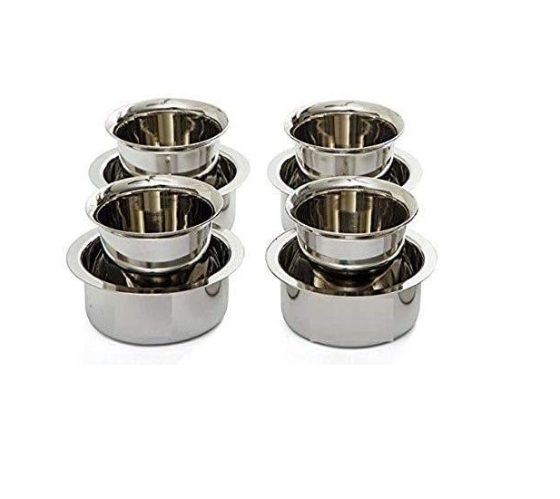 Stainless Steel Coffee Dabra Vati (Tumbler / Bowl) Set - 4 Sets Stainless Steel Coffee Dabra Vati (Tumbler / Bowl) Set - 4 Sets