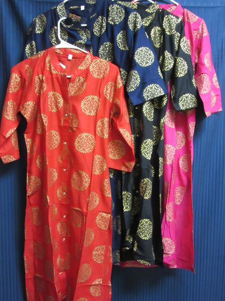 Solid Color Cotton Linen Gold Block Print Career Wear Kurti (M) Solid Color Cotton Linen Gold Block Print Career Wear Kurti (M)