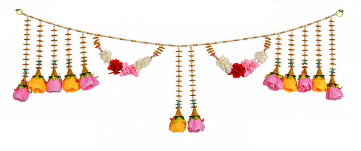 Traditional Bead Work Door Hanging Garland / Toran  / Diwali Decor 36"