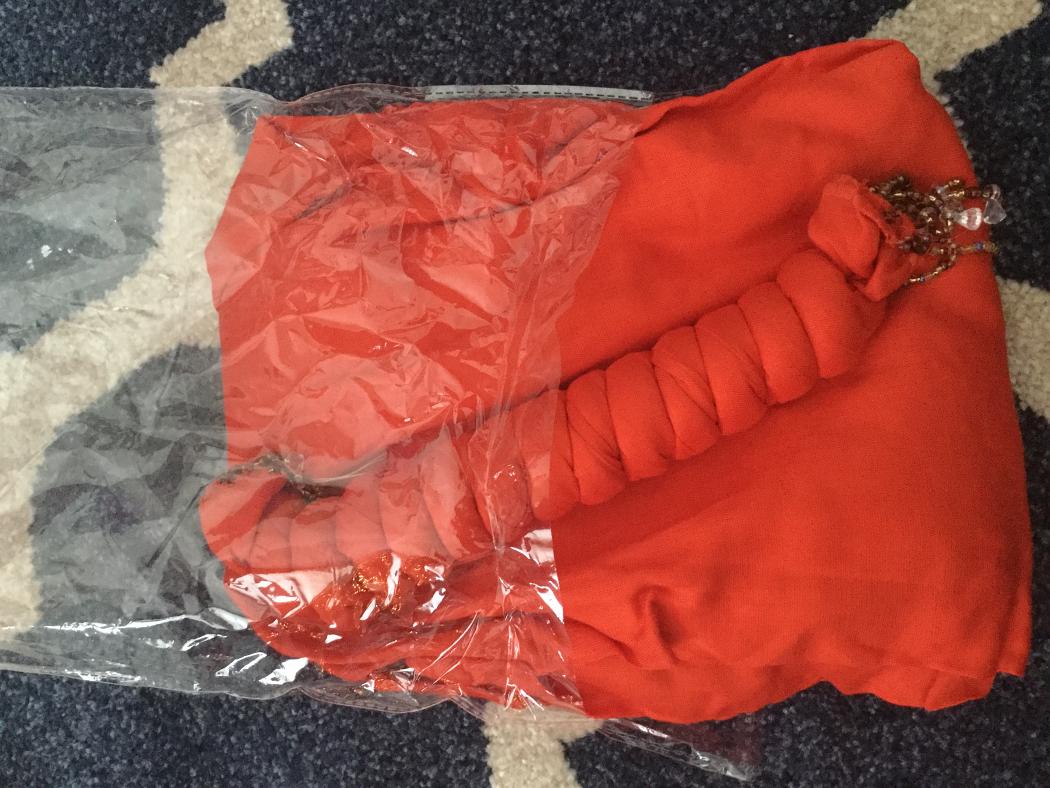 Semi Patiyala Pant w/ Crushed Chunri - Orange
