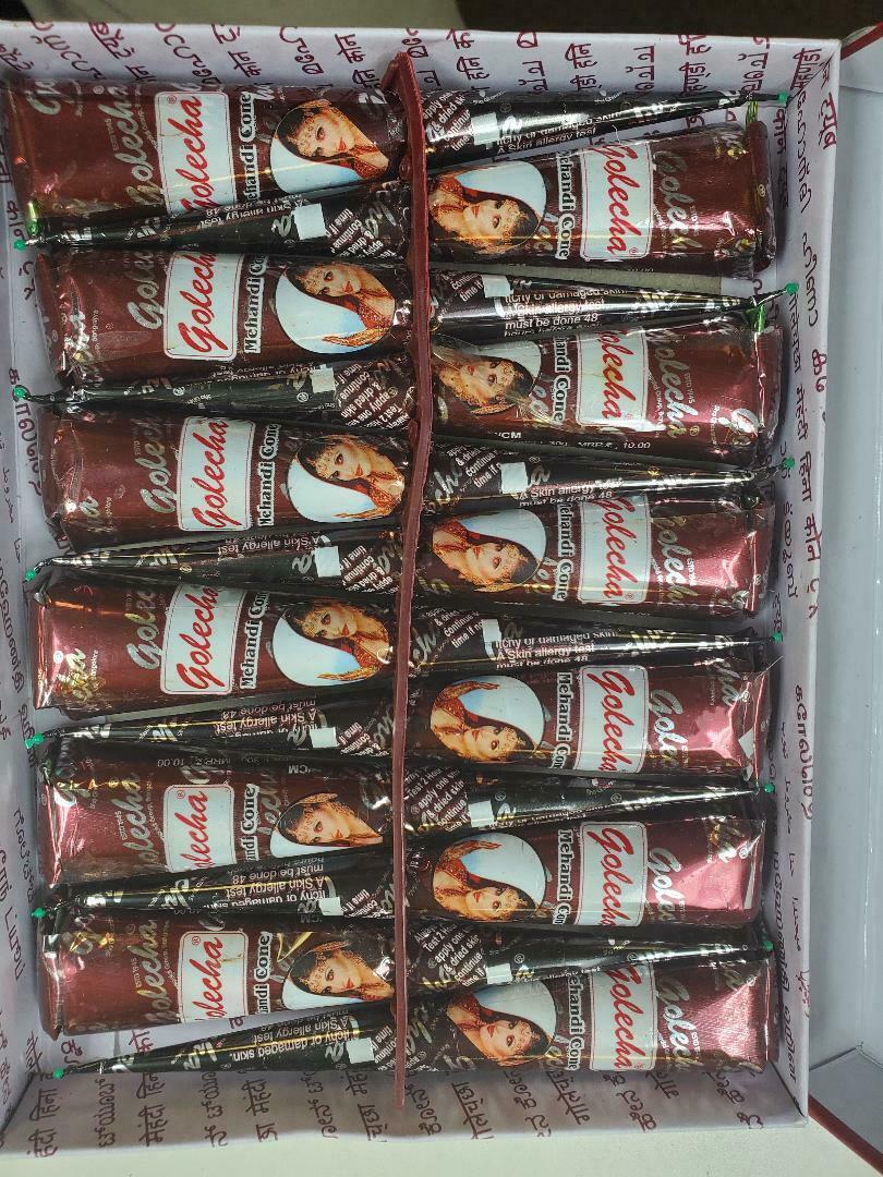 3 x Golecha Natural Henna Cones Temporary Tatoo Body Art Ink 3 x Golecha Natural Henna Cones Temporary Tatoo Body Art Ink