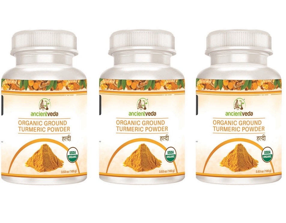 Organic Ground Turmeric (Haldi) Powder - 100g / 3.5oz (Pack of 3) Organic Ground Turmeric (Haldi) Powder - 100g / 3.5oz (Pack of 3)