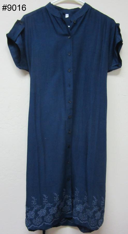 Short Sleeves Kurti in Plain Solid Colors, Linen Tunic in Medium Size