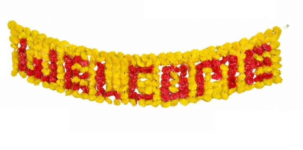 Traditional Flower Work Door Hanging Welcome Garland / Diwali Decor 36"