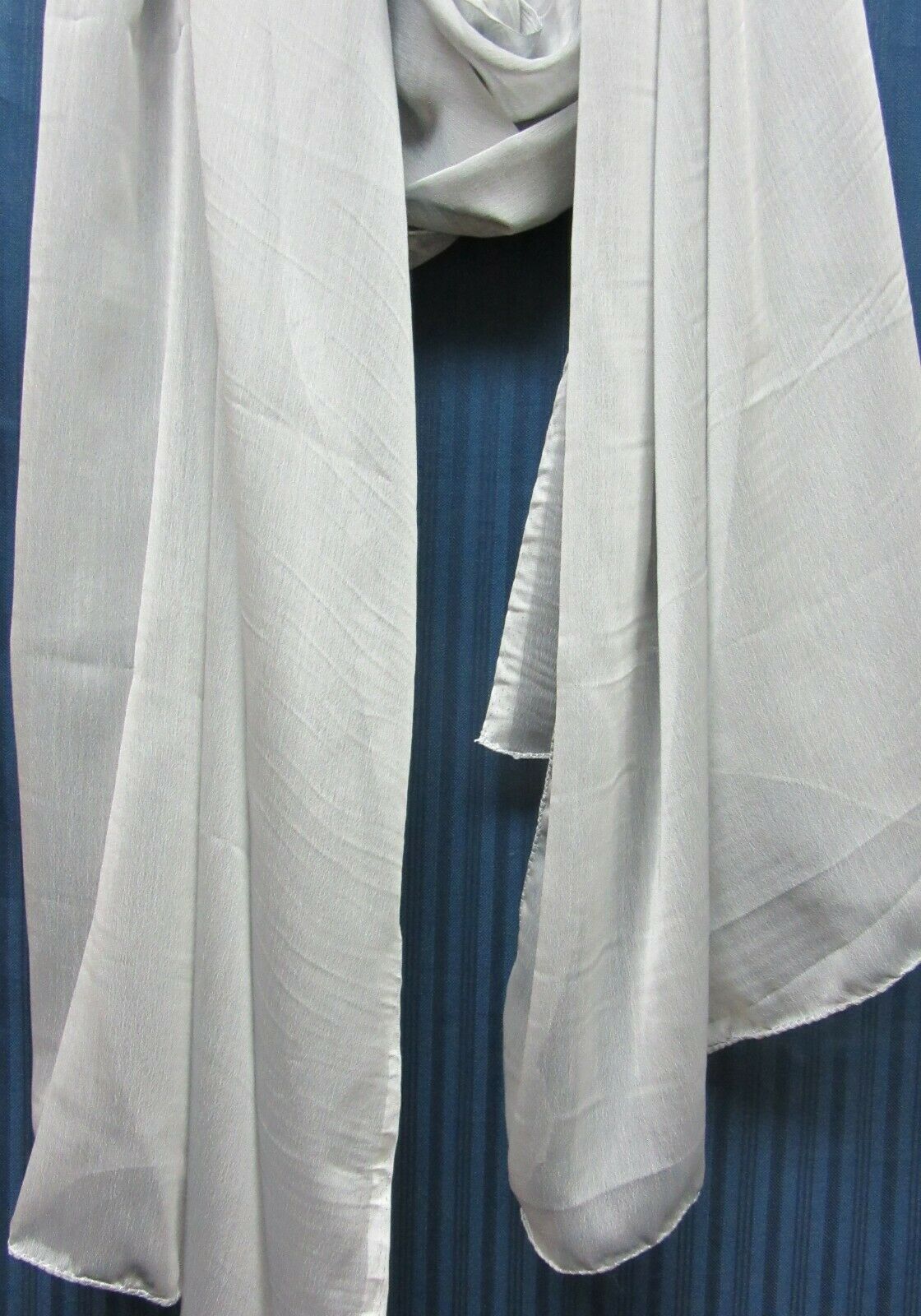 Silver Scarf, Solid Shinny Georgette Dupatta Chunni Stole Silver Scarf, Solid Shinny Georgette Dupatta Chunni Stole
