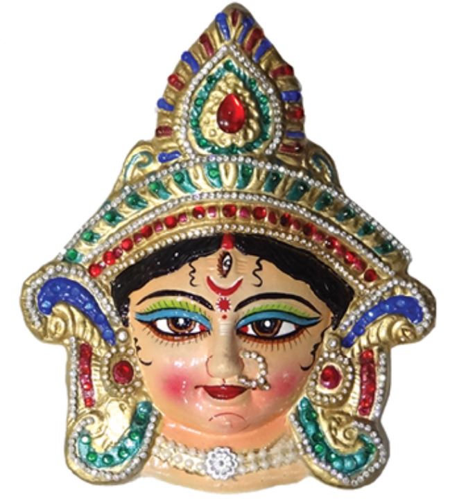 Gowri / Durga / Vara Lakshmi / Devi Face Clay Statue for Pooja - 5.5" Gowri / Durga / Vara Lakshmi / Devi Face Clay Statue for Pooja - 5.5"