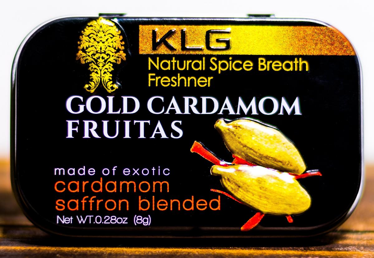 Gold Cardamom Fruitas (8 Grams). Vegan Kosher & Halal. Made In Usa.