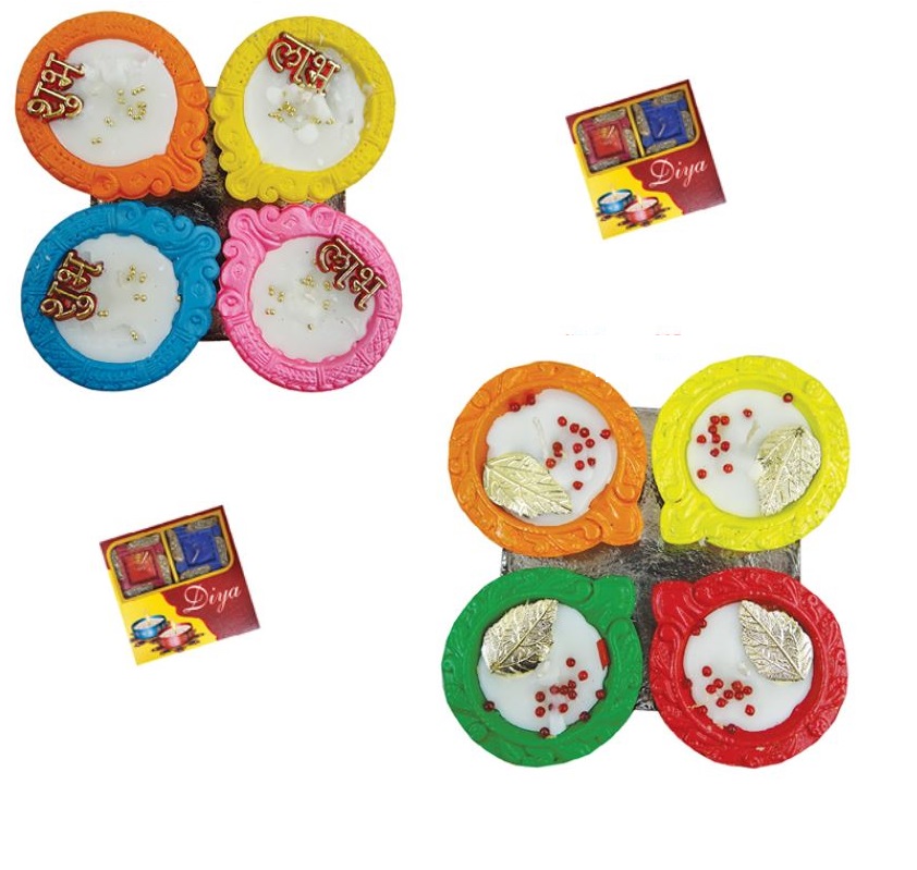 48 Pcs Fancy Festive Design 3.5" Diwali Clay Diya