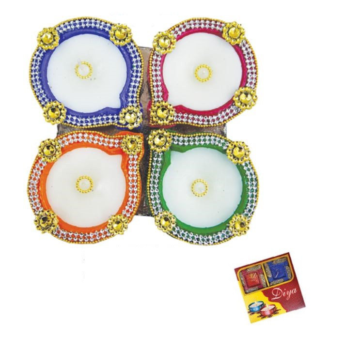 Handmade Painted Gift Pack Wax Clay / Diwali Deepak 192 Pcs