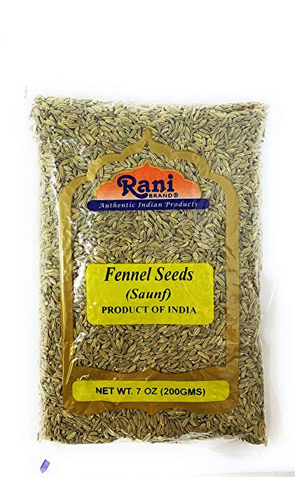 Rani Fennel Seeds (Saunf Sabut) Whole Spice 7oz (200g) All Natural ~ Gluten Free Ingredients | NON-GMO | Vegan | Indian Origin Rani Fennel Seeds (Saunf Sabut) Whole Spice 7oz (200g) All Natural ~ Gluten Free Ingredients | NON-GMO | Vegan | Indian Origin