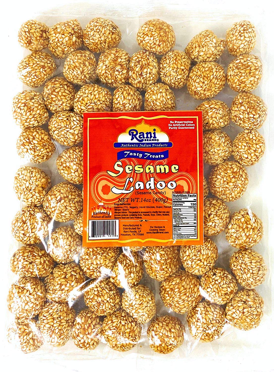 Rani Sesame Ladoo (Round Sesame Brittle Candy) 14oz (400g) All