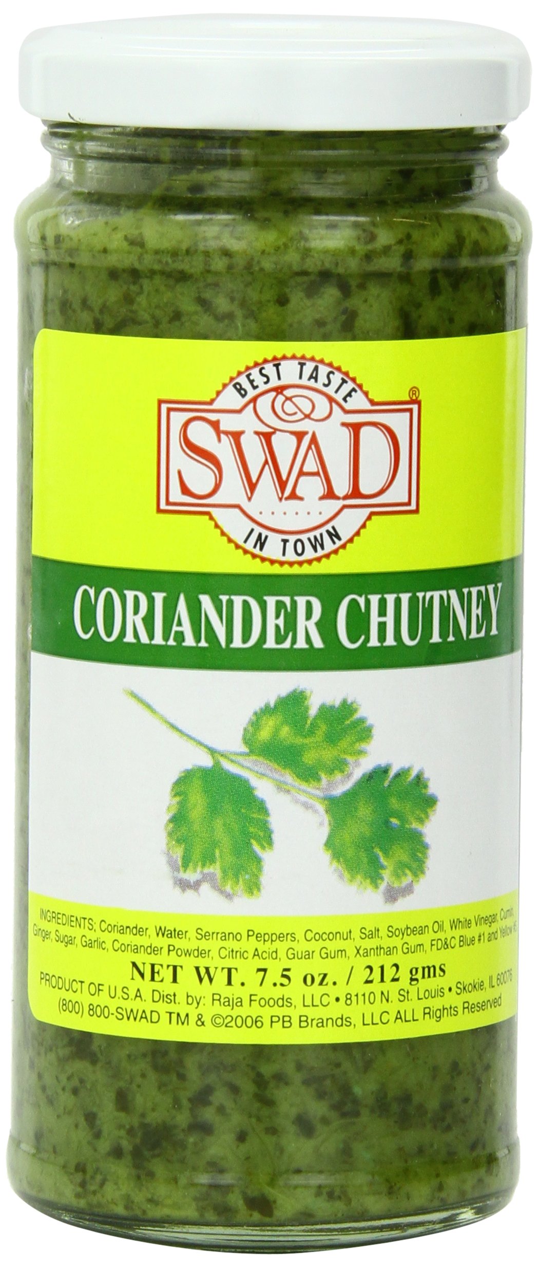 Swad Coriander Chutney 7.5 Oz 45171 USA