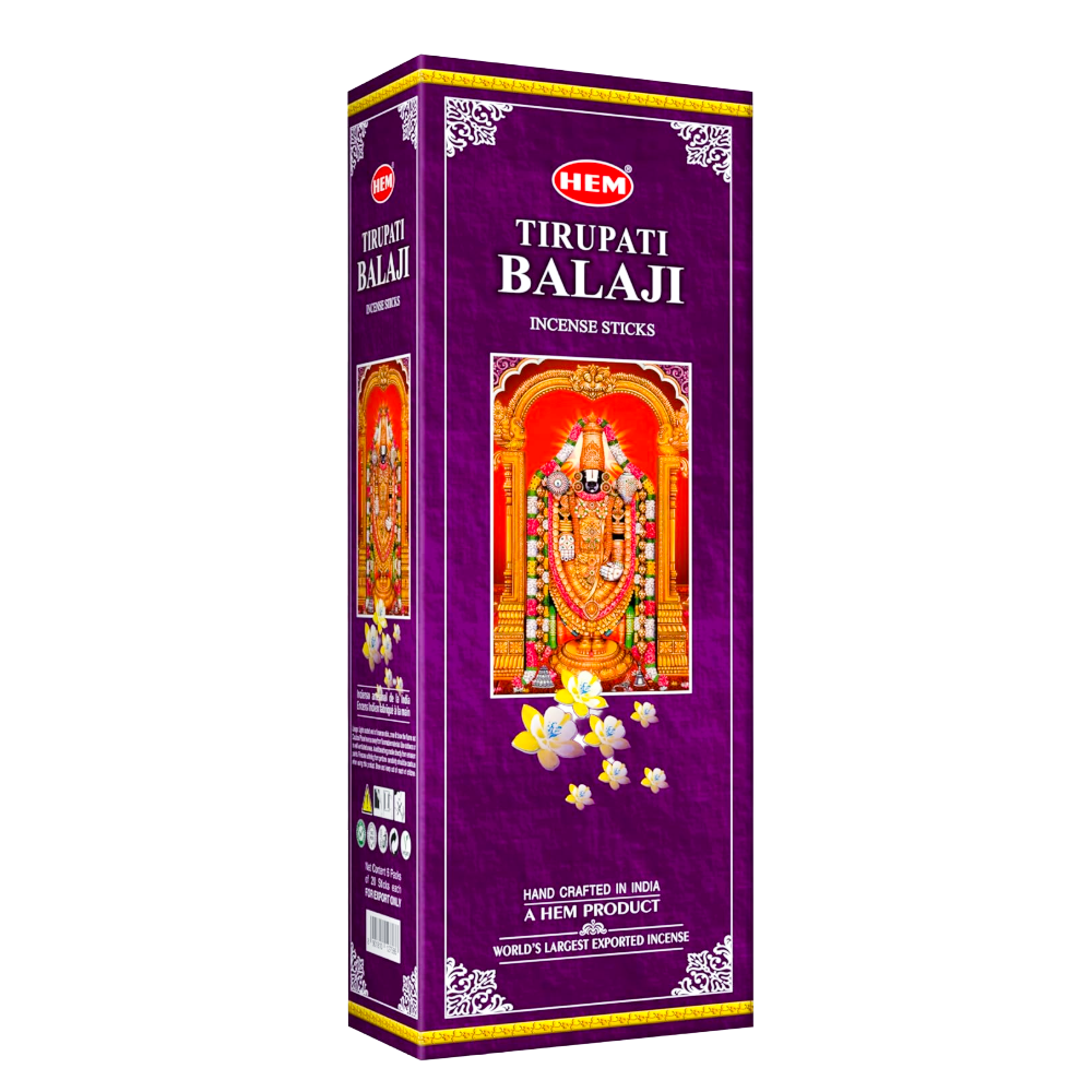 Hem Tirupati Balaji Incense Sticks - 120 Sticks | Spiritual Fragrance | Pooja, Meditation & Devotion