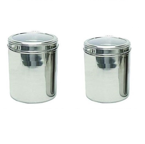 2 Pcs Stainless Steel Containers Dubba w/ See Thru Lid - 7" or 8.5" 2 Pcs Stainless Steel Containers Dubba w/ See Thru Lid - 7" or 8.5"
