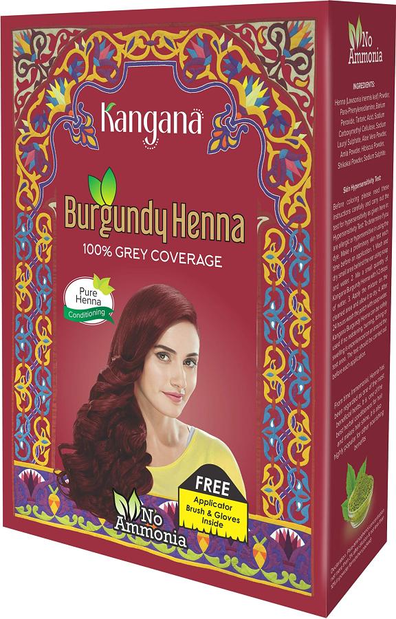 Burgundy Henna Powder for 100% Grey Coverage Natural Henna Powder 