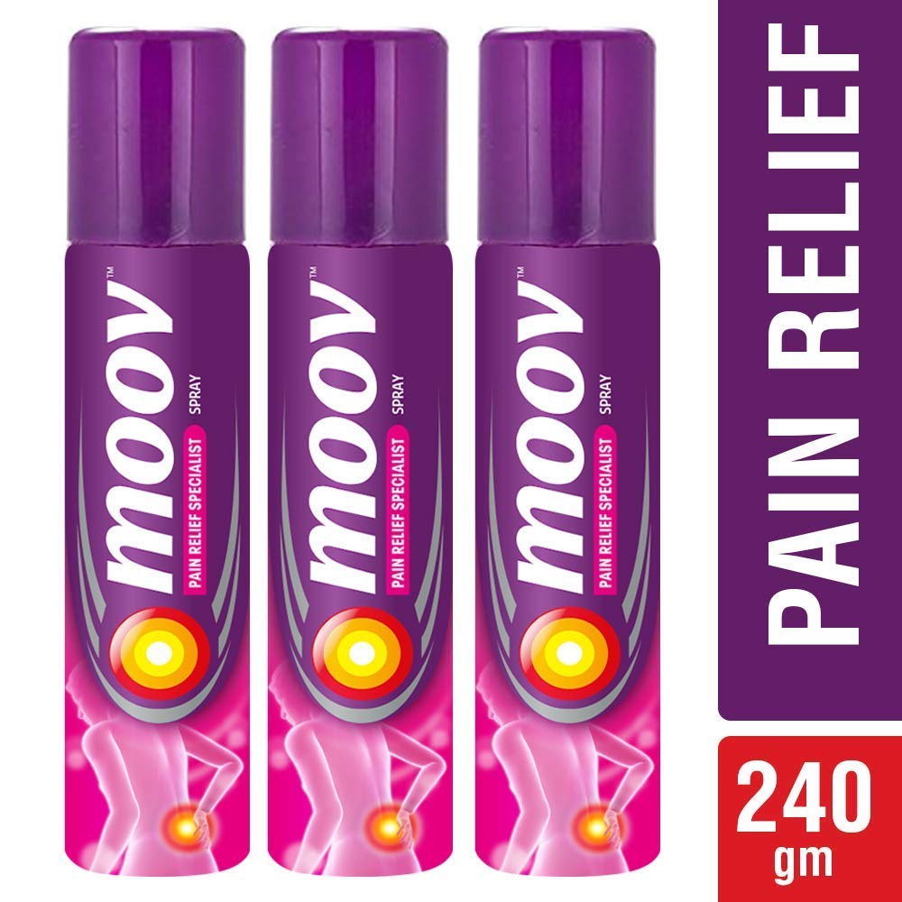 3 x Moov Pain Relief Spray- 80 Gm