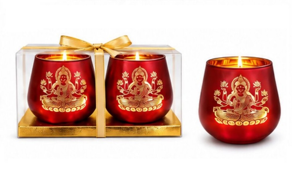 Lakshmi Candle Holder for Puja, Decor, Return Gift - 6 Sets (12 Pcs) 4"