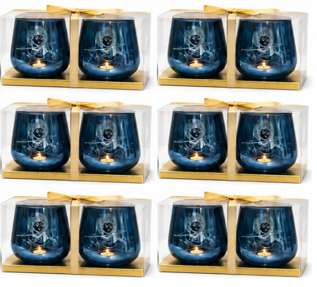 Krishna Candle Holder for Puja, Decor, Return Gift - 6 Sets (12 Pcs) 4"