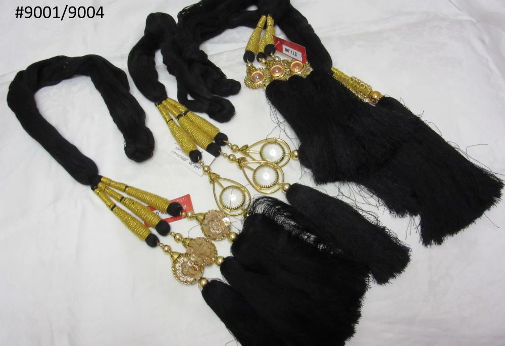 Paranda - Indian Designer Black Thread Hair Braid Parandi Paranda - Indian Designer Black Thread Hair Braid Parandi