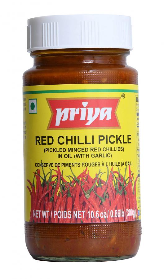 Priya Red Chilli Pickle w/ Garlic 300 gms